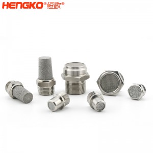 源頭廠家不銹鋼燒結網消聲器消音器耐高溫流量大，應用于空壓機排氣