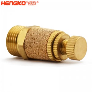恒歌優(yōu)質(zhì)金屬燒結(jié)HSD型調(diào)速銅氣動(dòng)排氣消聲器過(guò)濾器 汽車降噪氣閥消聲器